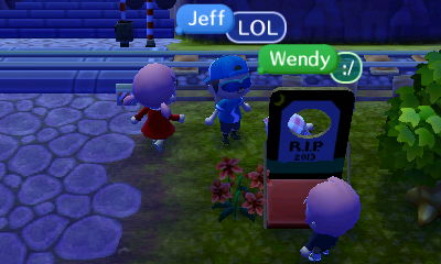 Wendy, after falling in a pitfall.