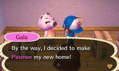 Gala: By the way, I decided to make Pawnee my new home!