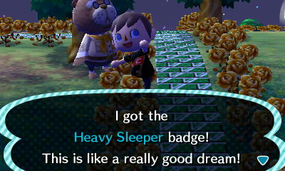 I got the Heavy Sleeper badge! This is like a really good dream!
