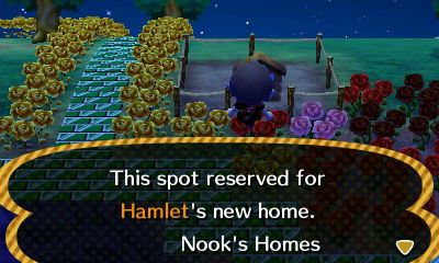This spot reserved for Hamlet's new home. -Nook's Homes