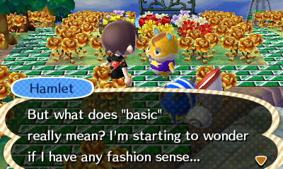 Hamlet: But what does basic really mean? I'm starting to wonder if I have any fashion sense...