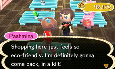 Pashmina: Shopping here just feels so eco-friendly, I'm definitely gonna come back, in a kilt!