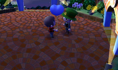 My new blue heart balloon from Ian.