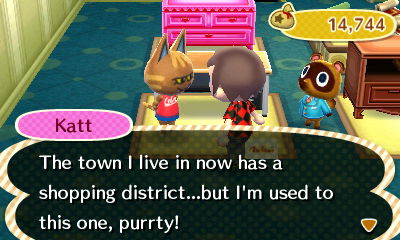 Katt: The town I live in now has a shopping district...but I'm used to this one, purrty!