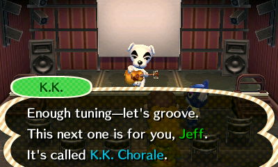 K.K.: Enough tuning--let's groove. This next one is for you, Jeff. It's called K.K. Chorale.
