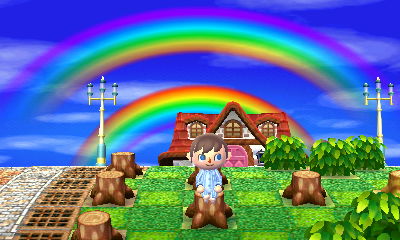 A double rainbow.