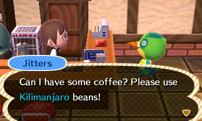 Jitters: Can I have some coffee? Please use Kilimanjaro beans!