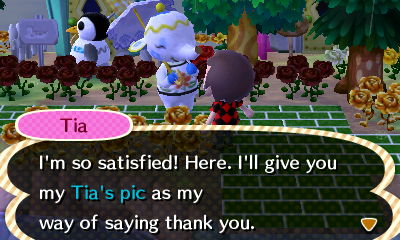 Tia: I'm so satisfied! Here. I'll give you my Tia's pic as my way of saying thank you.