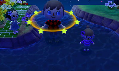 A giant sized Jeff in the river.