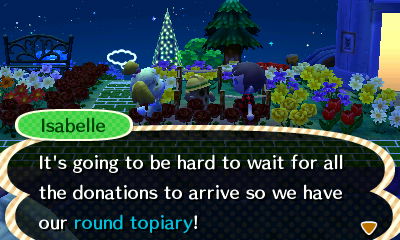 The location I picked out for my round topiary.