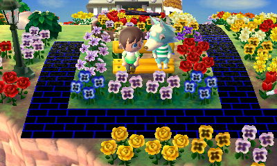 Sitting with Skye on the bench.