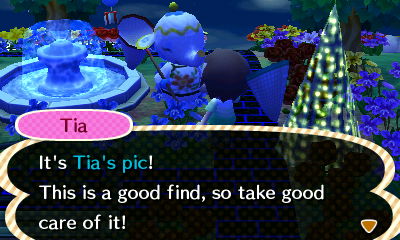 Tia: It's Tia's pic! This is a good find, so take good care of it!