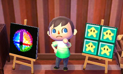 A SmashBall and a Rosalina star tile.