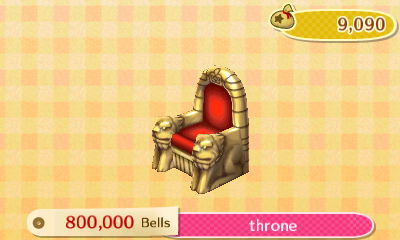 Throne: 800,000 bells.