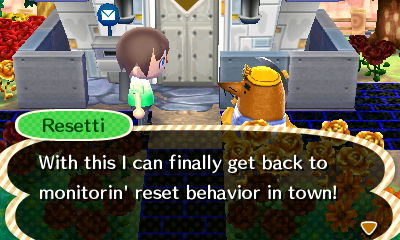 Resetti: With this I can finally get back to monitorin' reset behavior in town!