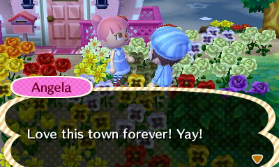 Angela: Love this town forever! Yay!
