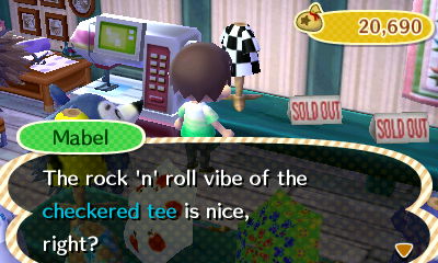 Mabel: The rock 'n' roll vibe of the checkered tee is nice, right?