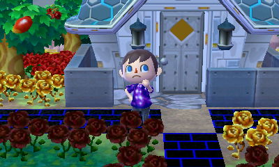 Trying on a nebula tee.