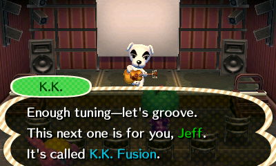 K.K.: Enough tuning--let's groove. This next one is for you, Jeff. It's called K.K. Fusion.