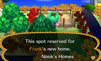 This spot reserved for Frank's new home. -Nook's Homes