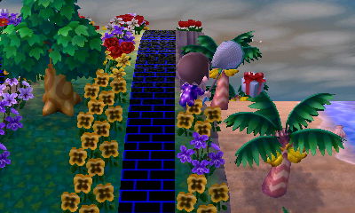 Hitting a balloon present with my net.