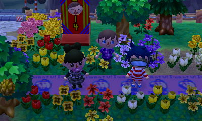 Having fun with Ryan, Skye, and Georgie.