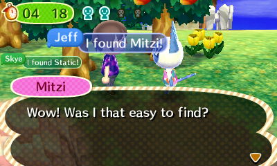 Mitzi: Wow! Was I that easy to find?