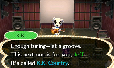 K.K.: Enough tuning--let's groove. This next one is for you, Jeff. It's called K.K. Country.