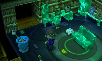 A garden wall and sci-fi floor.