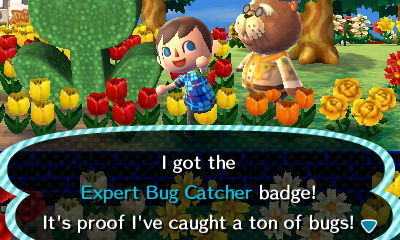 I got the Expert Bug Catcher badge! It's proof I've caught a ton of bugs!