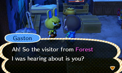 Gaston: Ah! So the visitor from Forest I was hearing about is you?