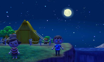 Wendy's tent overlooks a waterfall.