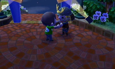 Ian hands me a bubble wand in the Happy Homes Showcase.