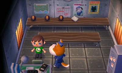 Bars on the police station windows.