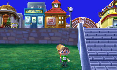 Looking up at Main Street.