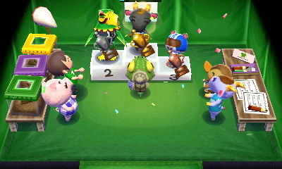 Nan celebrating a Bug-Off win.