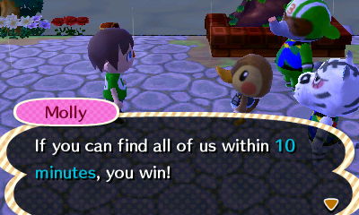Molly: If you can find all of us within 10 minutes, you win!