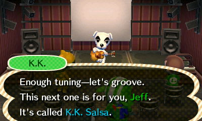 K.K.: Enough tuning--let's groove. This next one is for you, Jeff. It's called K.K. Salsa.