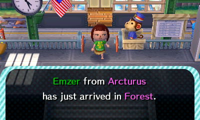 Emzer from Arcturus has just arrived in Forest.