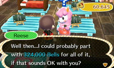 Reese: Well then...I could probably part with 324,000 bells for all of it, if that sounds OK with you?