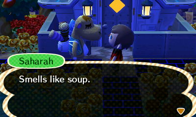 Saharah: Smells like soup.