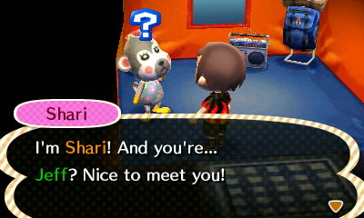 Shari: I'm Shari! And you're...Jeff? Nice to meet you!