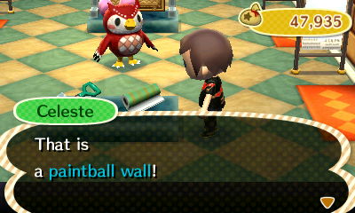 Celeste: That is a paintball wall!