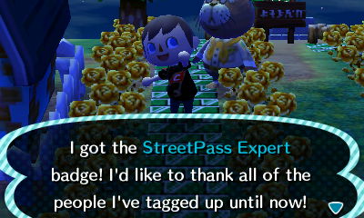I got the StreetPass Expert badge! I'd like to thank all of the people I've tagged up until now!
