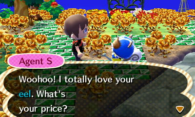 Agent S: Woohoo! I totally love your eel. What's your price?