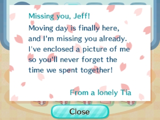 Tia's goodbye letter.
