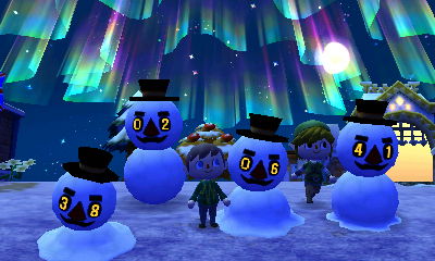 The northern lights and Tom's snowmen.