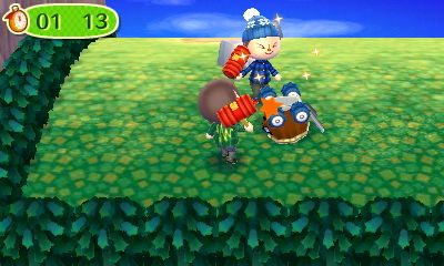 Swinging our hammers on the tour.