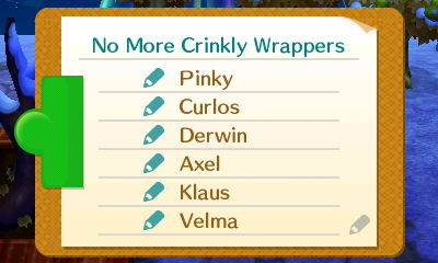 Petition signatures: Pinky, Curlos, Derwin, Axel, Klaus, Velma.