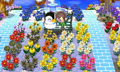 Sitting on the bench with Aurora.